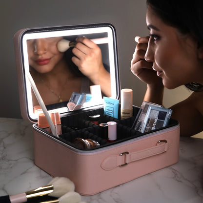 Smart  LED Cosmetic Case with Mirror